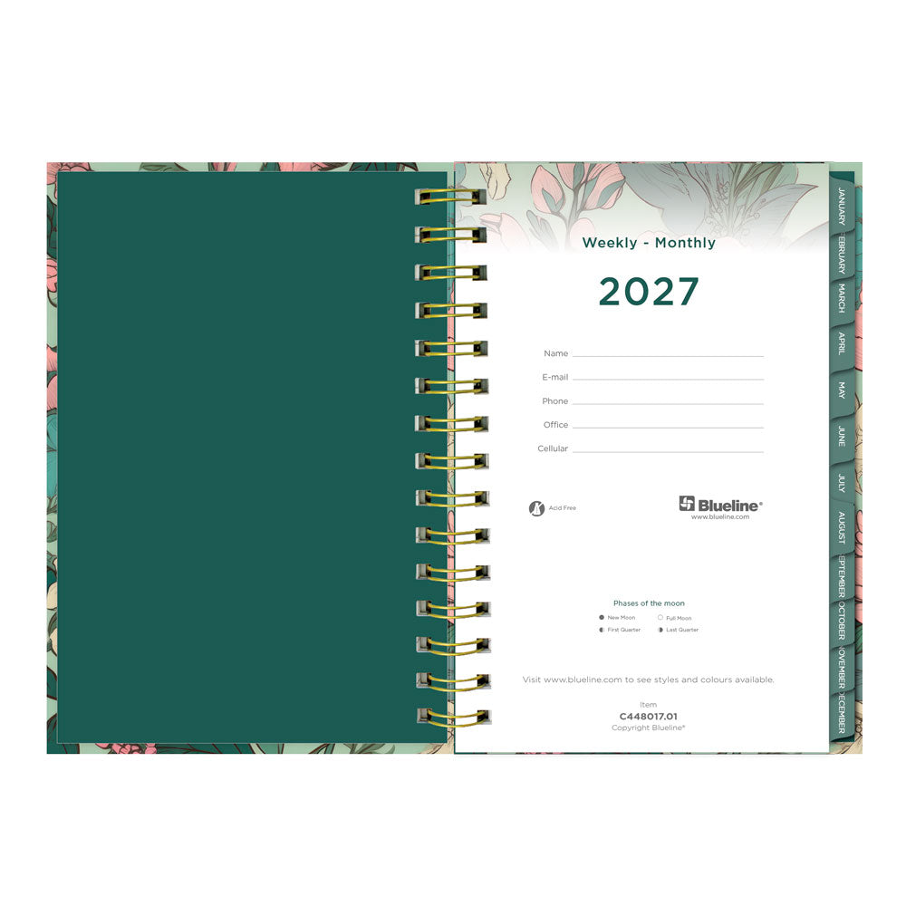 Verdant 17-Month Weekly Planner, 2026-2027, English C448017.01-27 Blueline C448017.01