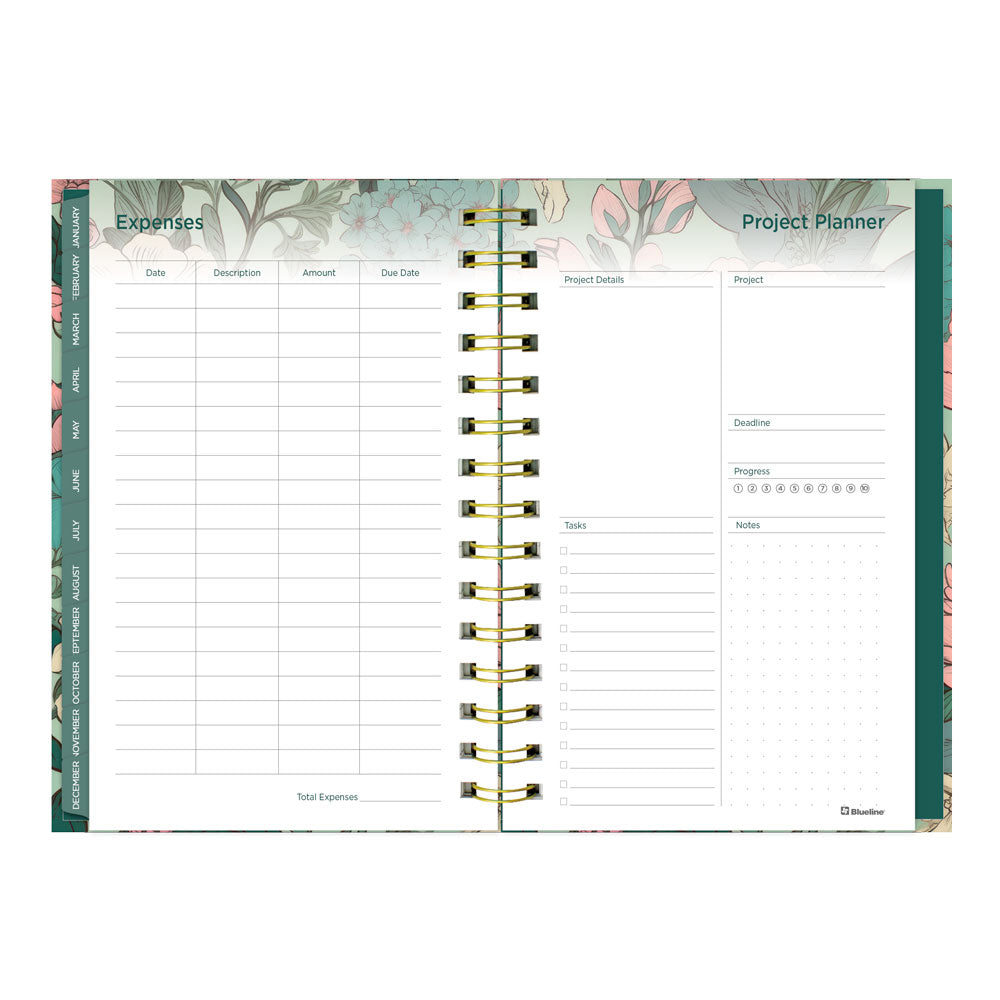 Verdant 17-Month Weekly Planner, 2026-2027, English C448017.01-27 Blueline C448017.01