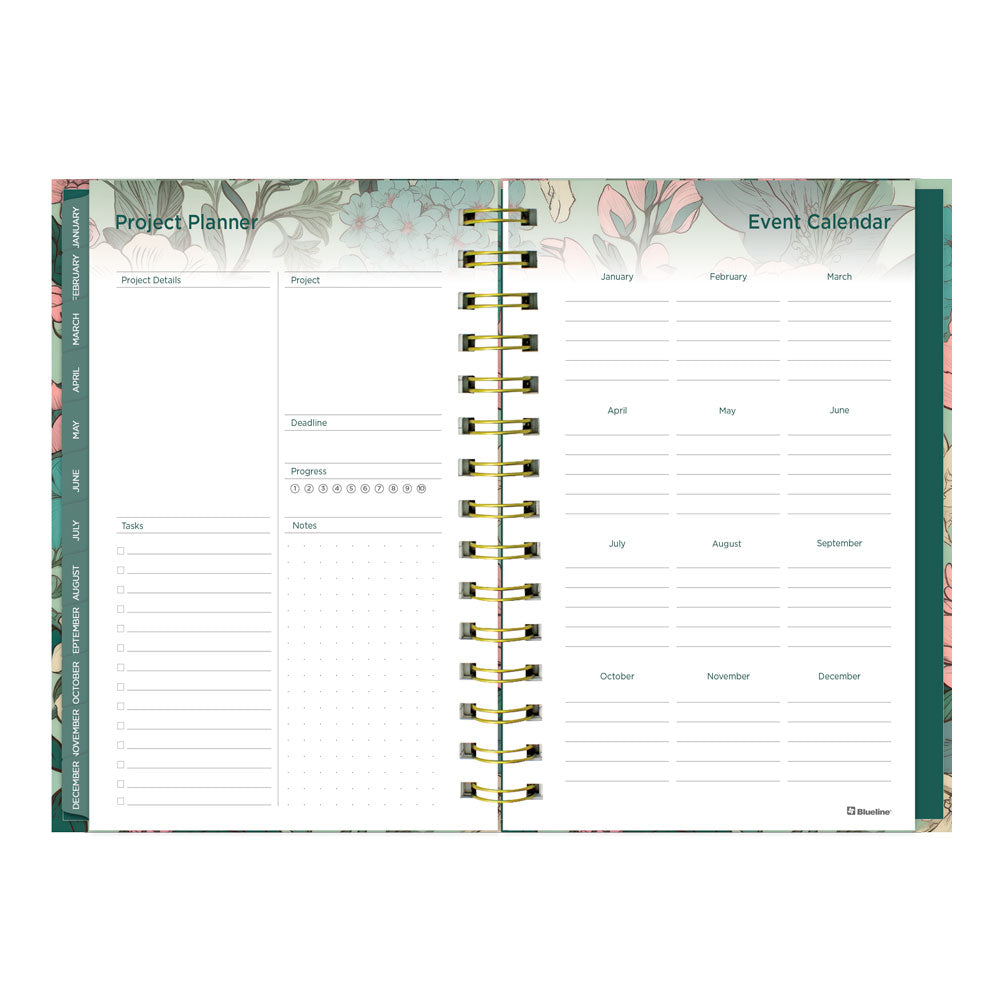 Verdant 17-Month Weekly Planner, 2026-2027, English C448017.01-27 Blueline C448017.01