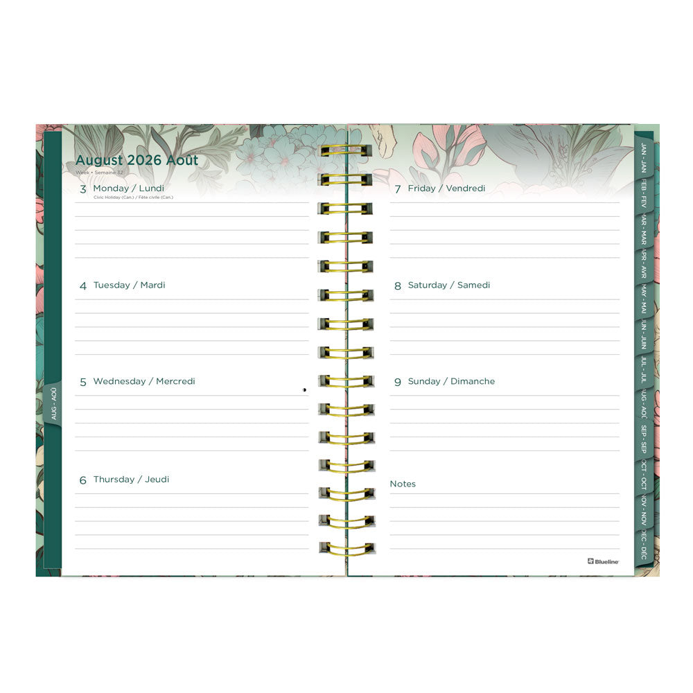 Verdant 17-Month Weekly Planner, 2026 - 2027, Bilingual (C448017.01B-27)