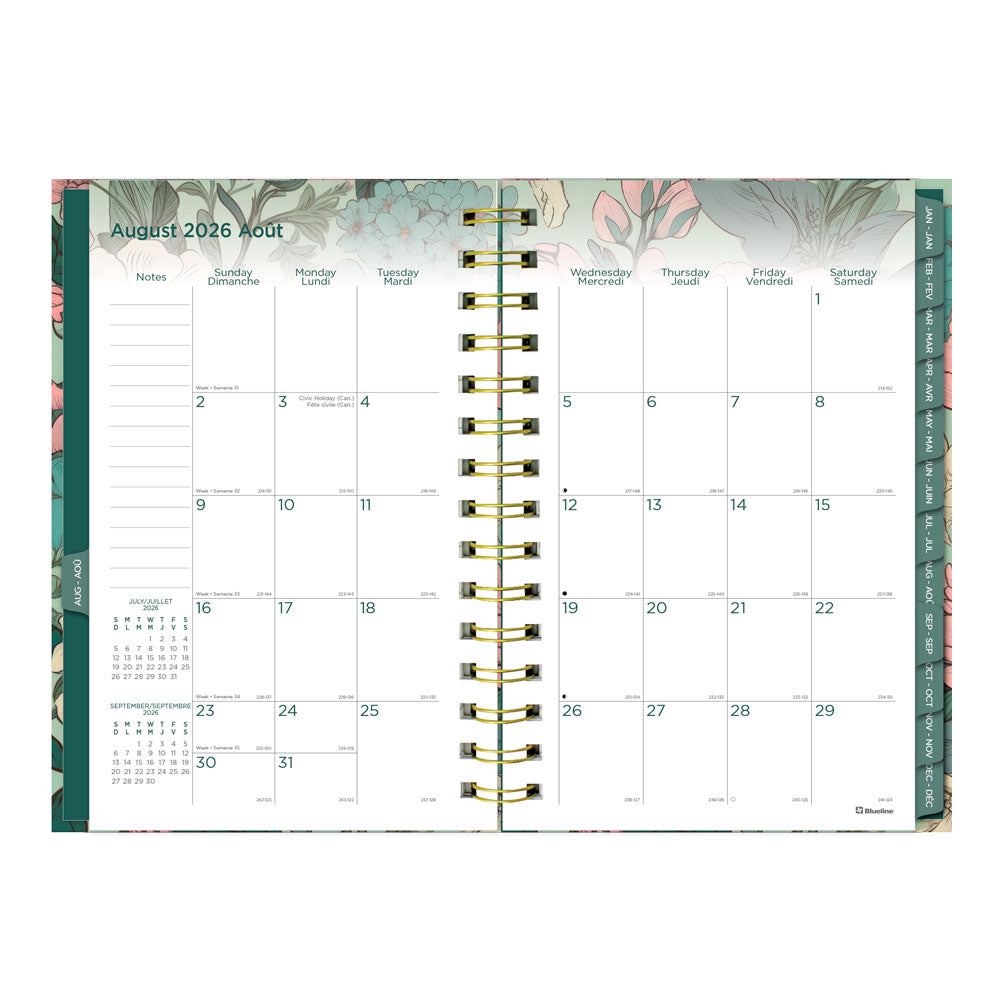 Verdant 17-Month Weekly Planner, 2026 - 2027, Bilingual (C448017.01B-27)