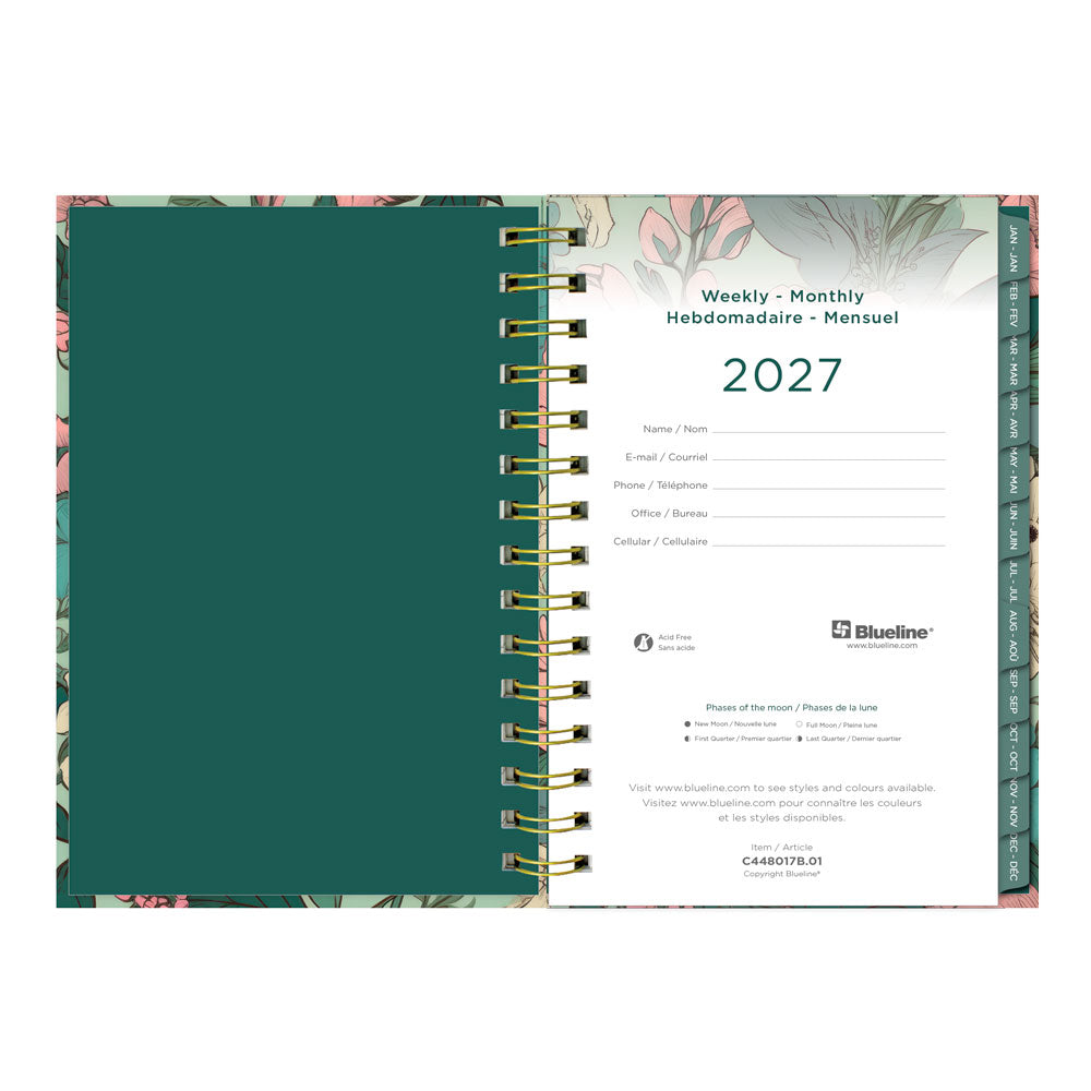 Verdant 17-Month Weekly Planner, 2026 - 2027, Bilingual (C448017.01B-27)