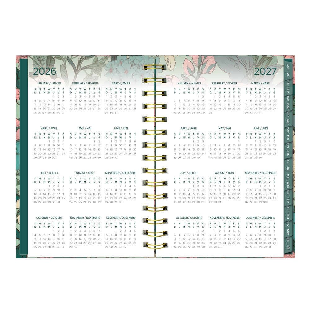 Verdant 17-Month Weekly Planner, 2026 - 2027, Bilingual (C448017.01B-27)