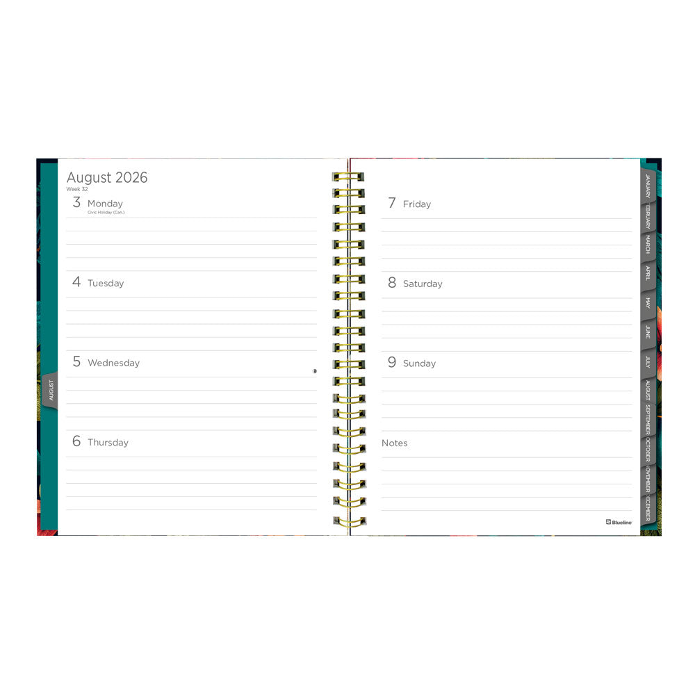 Wildflower Glow 17-Month Weekly Planner, 2026-2027, English C471117.01-27 Blueline C471117.01