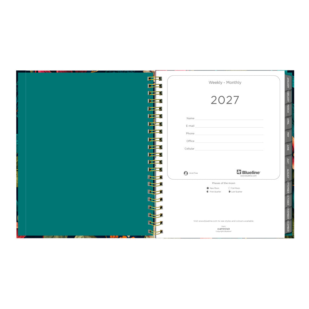 Wildflower Glow 17-Month Weekly Planner, 2026-2027, English C471117.01-27 Blueline C471117.01