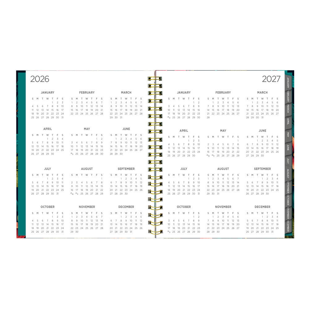 Wildflower Glow 17-Month Weekly Planner, 2026-2027, English C471117.01-27 Blueline C471117.01