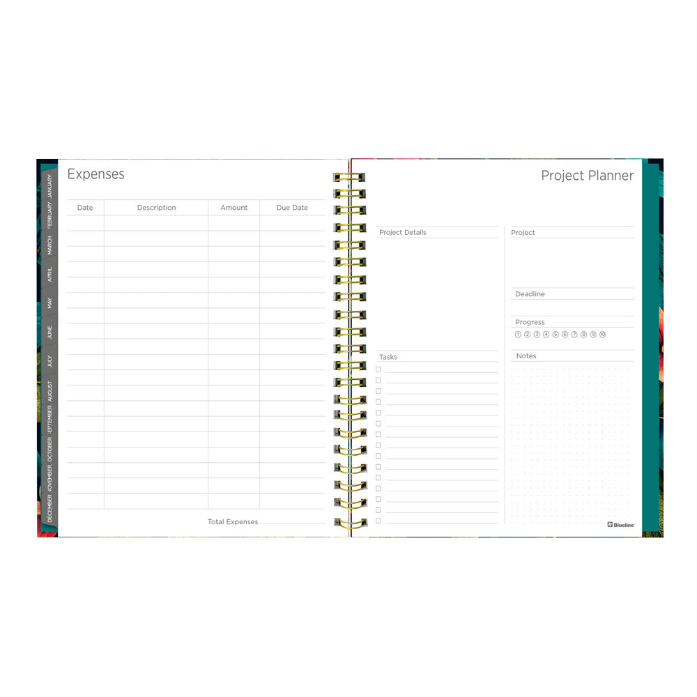 Wildflower Glow 17-Month Weekly Planner, 2026-2027, English C471117.01-27 Blueline C471117.01