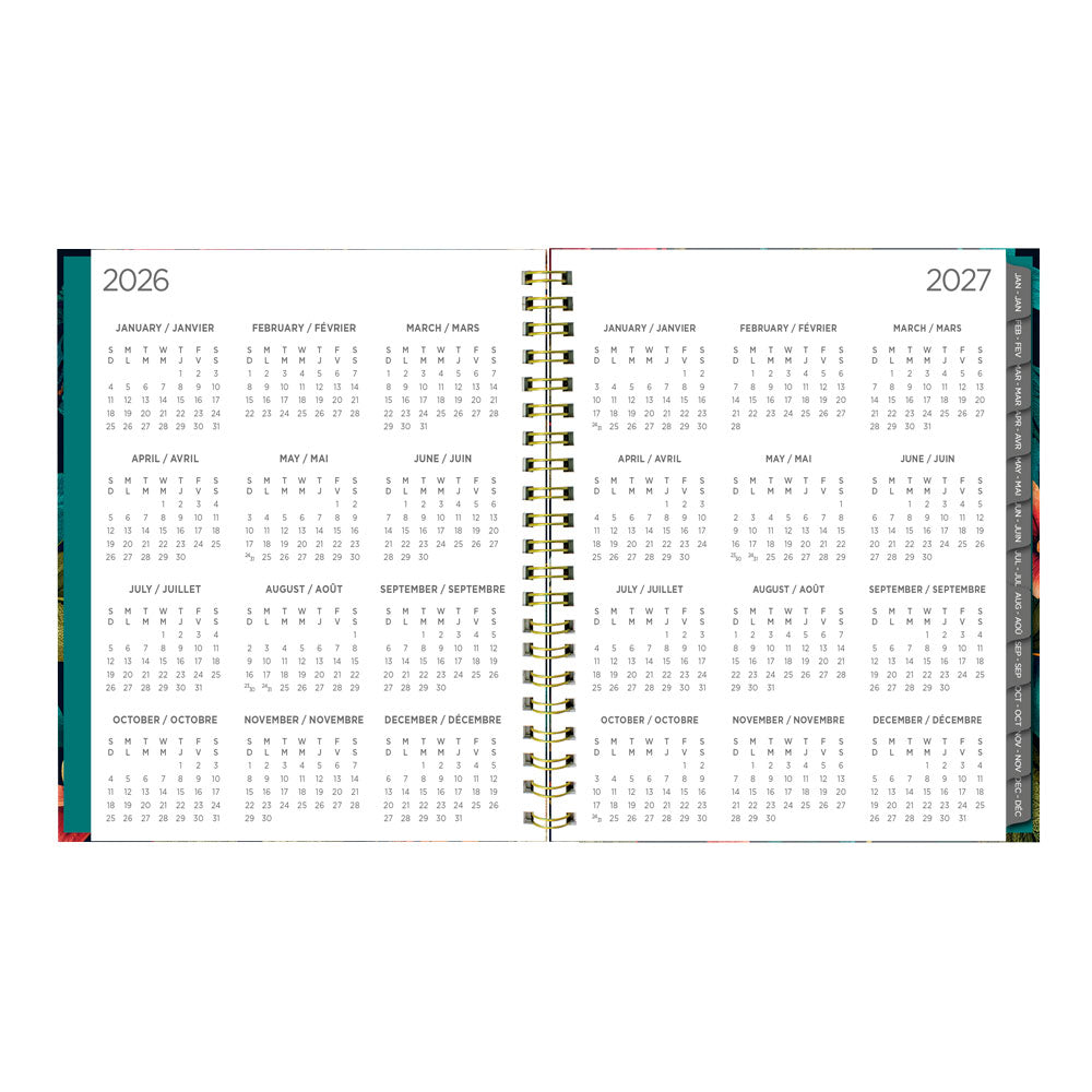 Wildflower Glow 17-Month Weekly Planner, 2026 - 2027, Bilingual (C471117.01B-27)