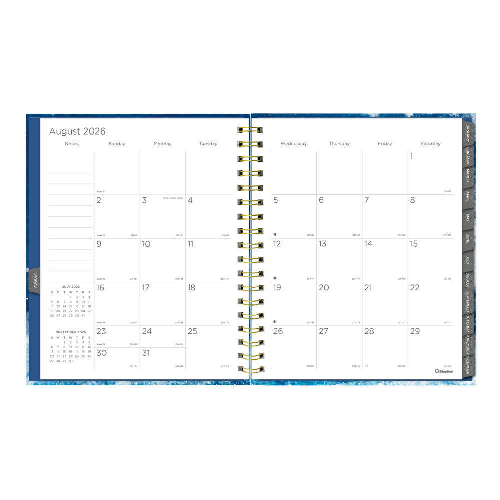 Celestial 17-Month Weekly Planner, 2026-2027, English C479017.01-27 Blueline C479017.01