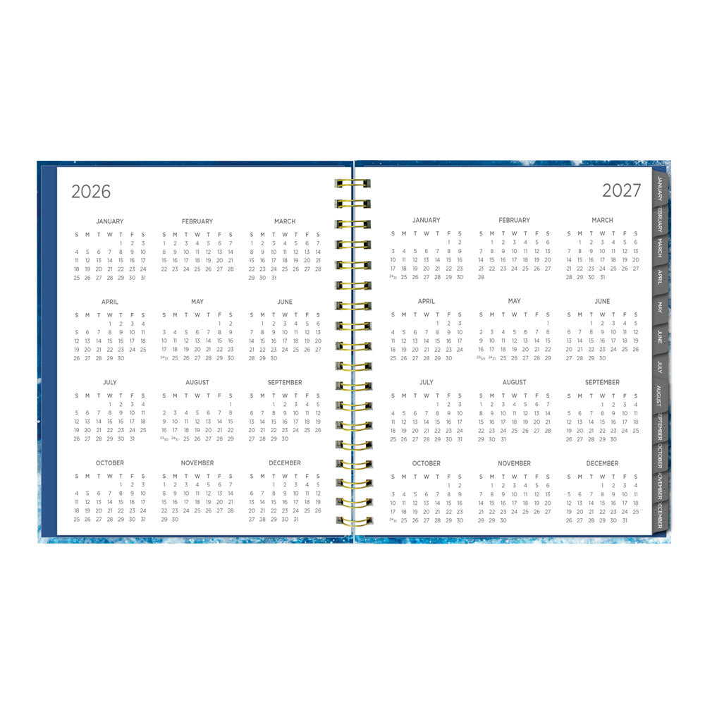 Celestial 17-Month Weekly Planner, 2026-2027, English C479017.01-27 Blueline C479017.01