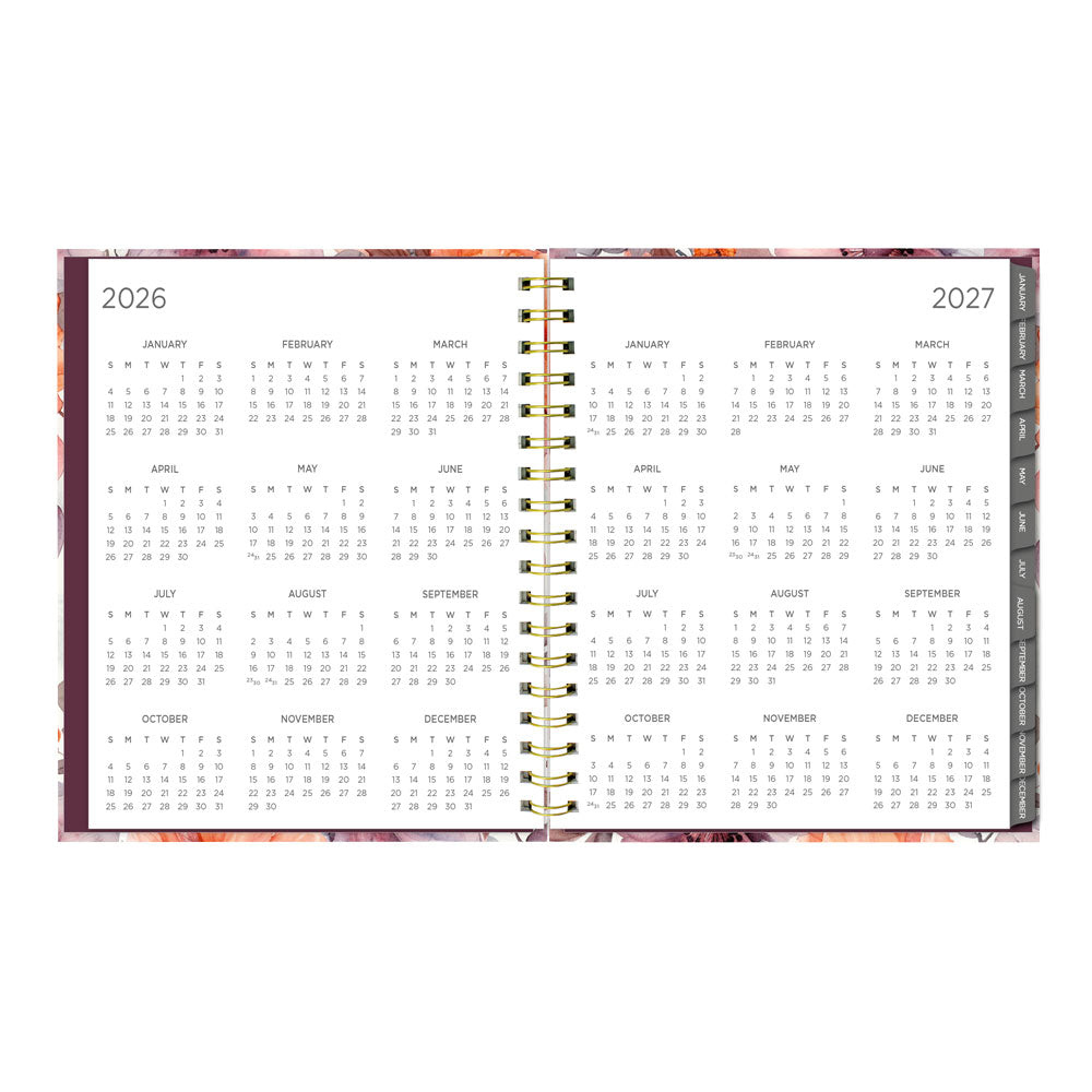 Floral Blush 17-Month Monthly Planner, 2026-2027, English C489017.01-27 Blueline C489017.01