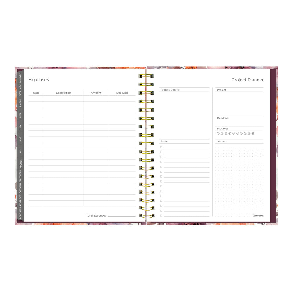 Floral Blush 17-Month Monthly Planner, 2026-2027, English C489017.01-27 Blueline C489017.01