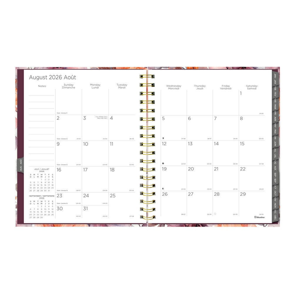 Floral Blush 17-Month Monthly Planner, 2026 - 2027, Bilingual (C489017.01B-27)