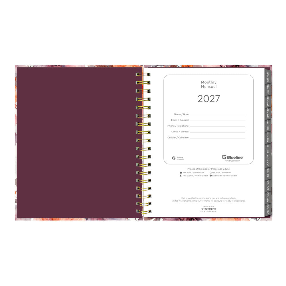 Floral Blush 17-Month Monthly Planner, 2026 - 2027, Bilingual (C489017.01B-27)