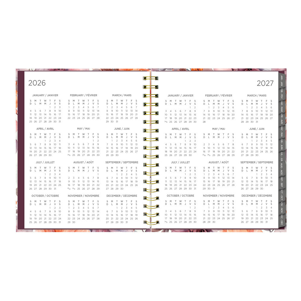 Floral Blush 17-Month Monthly Planner, 2026 - 2027, Bilingual (C489017.01B-27)