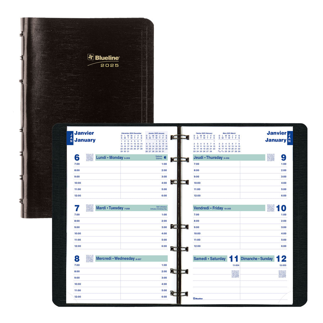 Essential Weekly Planner 2025, Bilingual, C5100.81BTX#colour_black