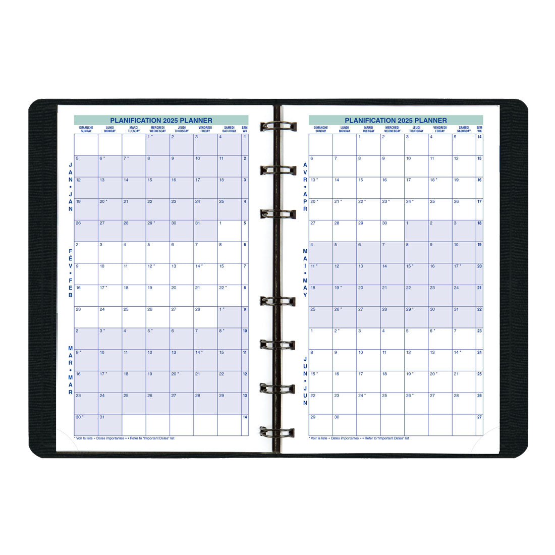 Essential Weekly Planner 2025, Bilingual, C5100.81BTX#colour_black