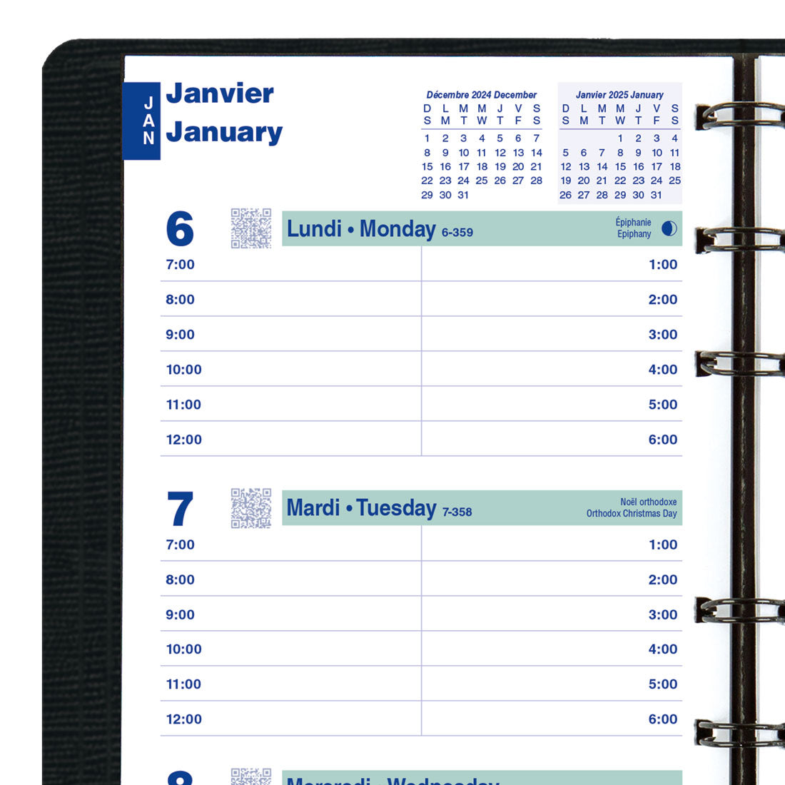 Essential Weekly Planner 2025, Bilingual, C5100.81BTX#colour_black