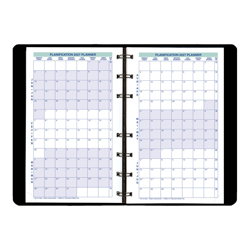 Essential Weekly Appointment Book, 2027, Bilingual Black C5100.81BTX-27 Blueline C5100.81BTX #colour_black