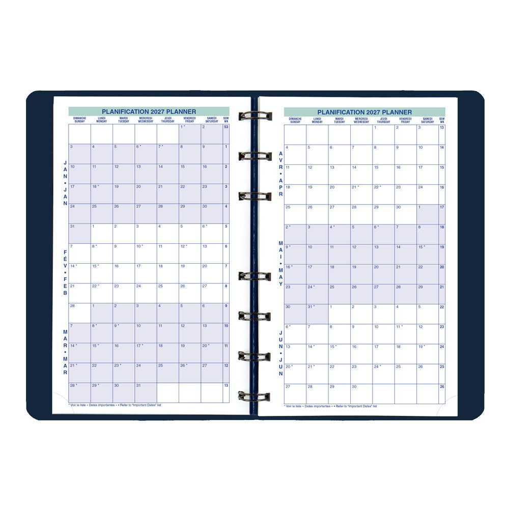 Essential Weekly Appointment Book, 2027, Bilingual Blue C5100.82BTX-27 Blueline C5100.82BTX #colour_blue