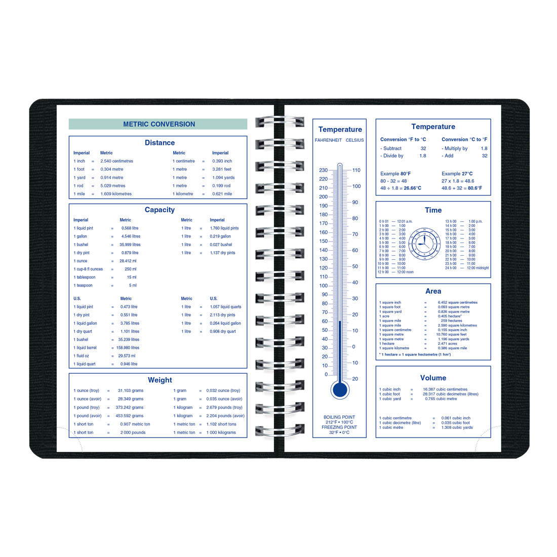 Essential Two-Day Per Page Planner 2025, Bilingual, Black (C5104.81BT-25)