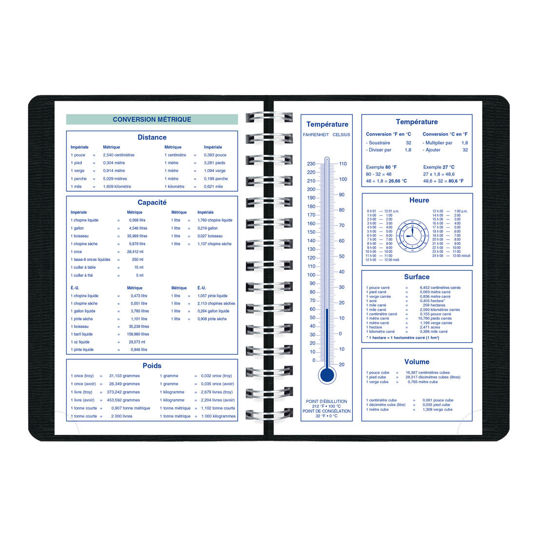 Essential Two-Day Per Page Planner 2025, Bilingual, Black (C5104.81BT-25)