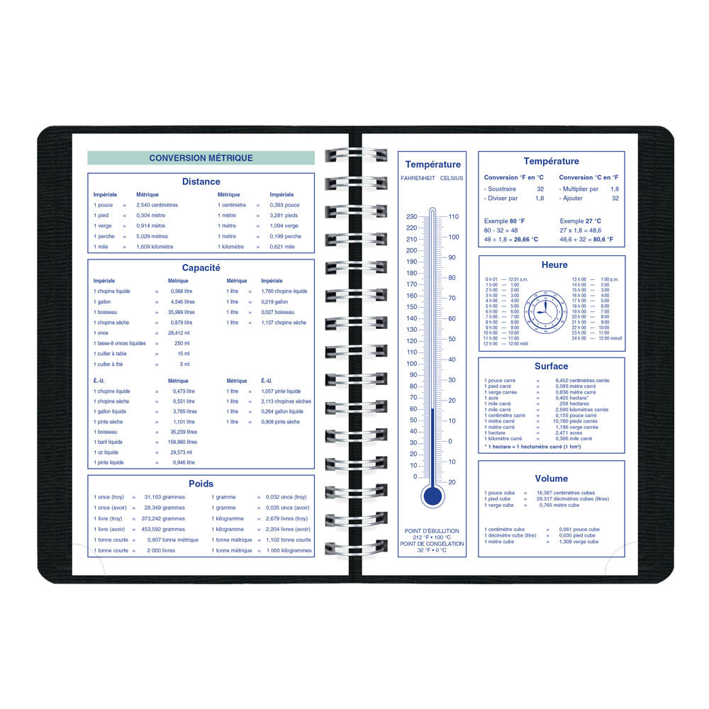 Essential Two-Day Appointment Book, 2027, Bilingual, Black C5104.81BT-27 Blueline C5104.81BT