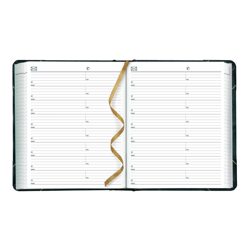 Traditional Daily Appointment Book, 2027, Bilingual, Marble Green C517B-27 Blueline C517B