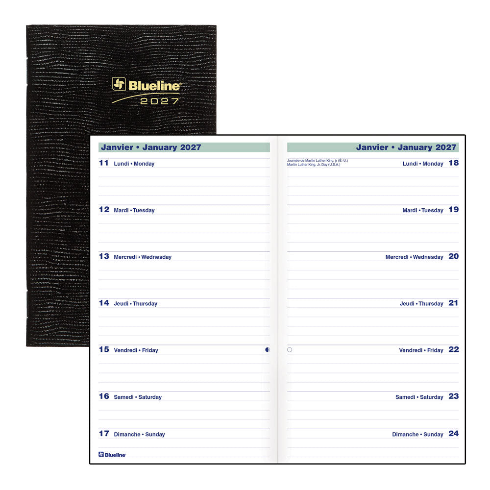 Essential Two-Week Planner, 2027, Bilingual C5626.81BZ-27 Blueline C5626.81BZ
