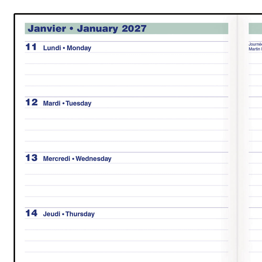 Essential Two-Week Planner, 2027, Bilingual C5626.81BZ-27 Blueline C5626.81BZ