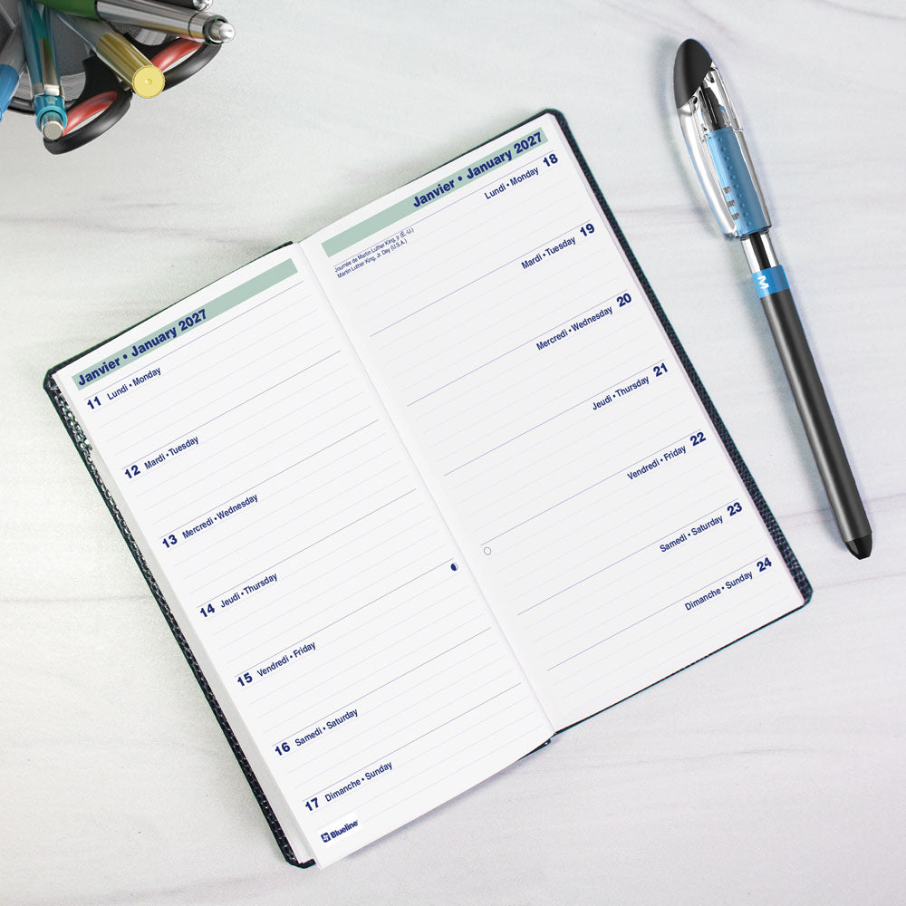 Essential Two-Week Planner, 2027, Bilingual C5626.81BZ-27 Blueline C5626.81BZ