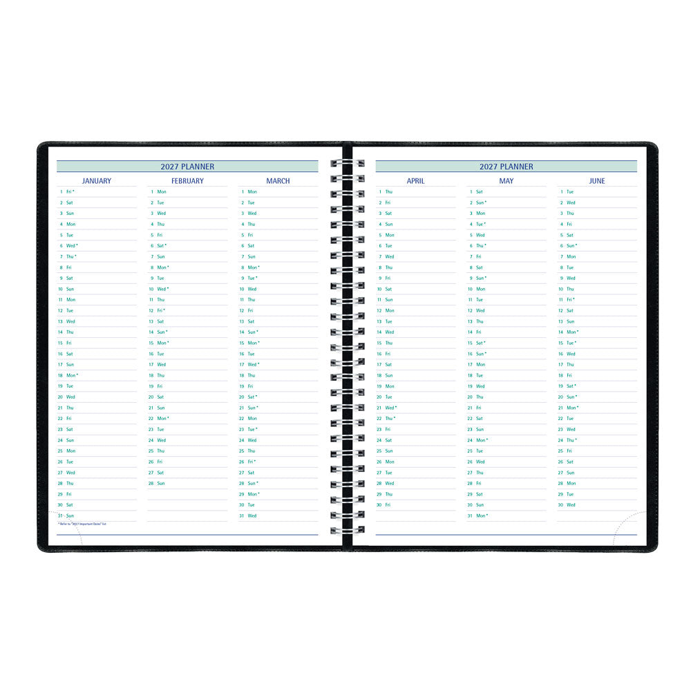 Timanager® Weekly/Monthly Appointment Book, 2027, English , 13 MonthsC5900.81-27 Blueline C5900.81