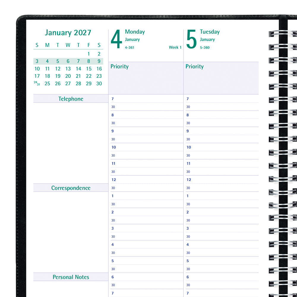Timanager® Weekly/Monthly Appointment Book, 2027, English , 13 MonthsC5900.81-27 Blueline C5900.81