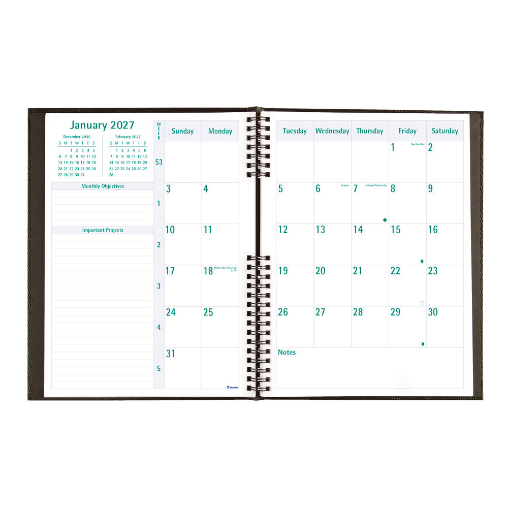 Timanager® Weekly/Monthly Appointment Book, 2027, English, 13 Months C5905.81-27 Blueline C5905.81