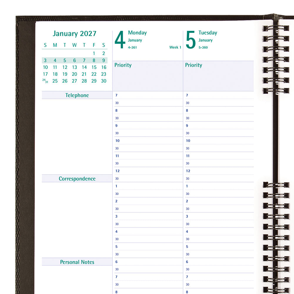 Timanager® Weekly/Monthly Appointment Book, 2027, English, 13 Months C5905.81-27 Blueline C5905.81