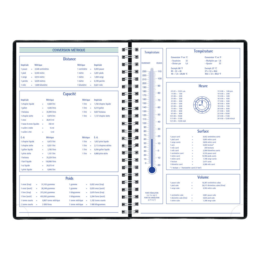 Timanager® Weekly/Monthly Appointment Book, 2027, French, 13 Months C5910.81F-27 Blueline C5910.81F