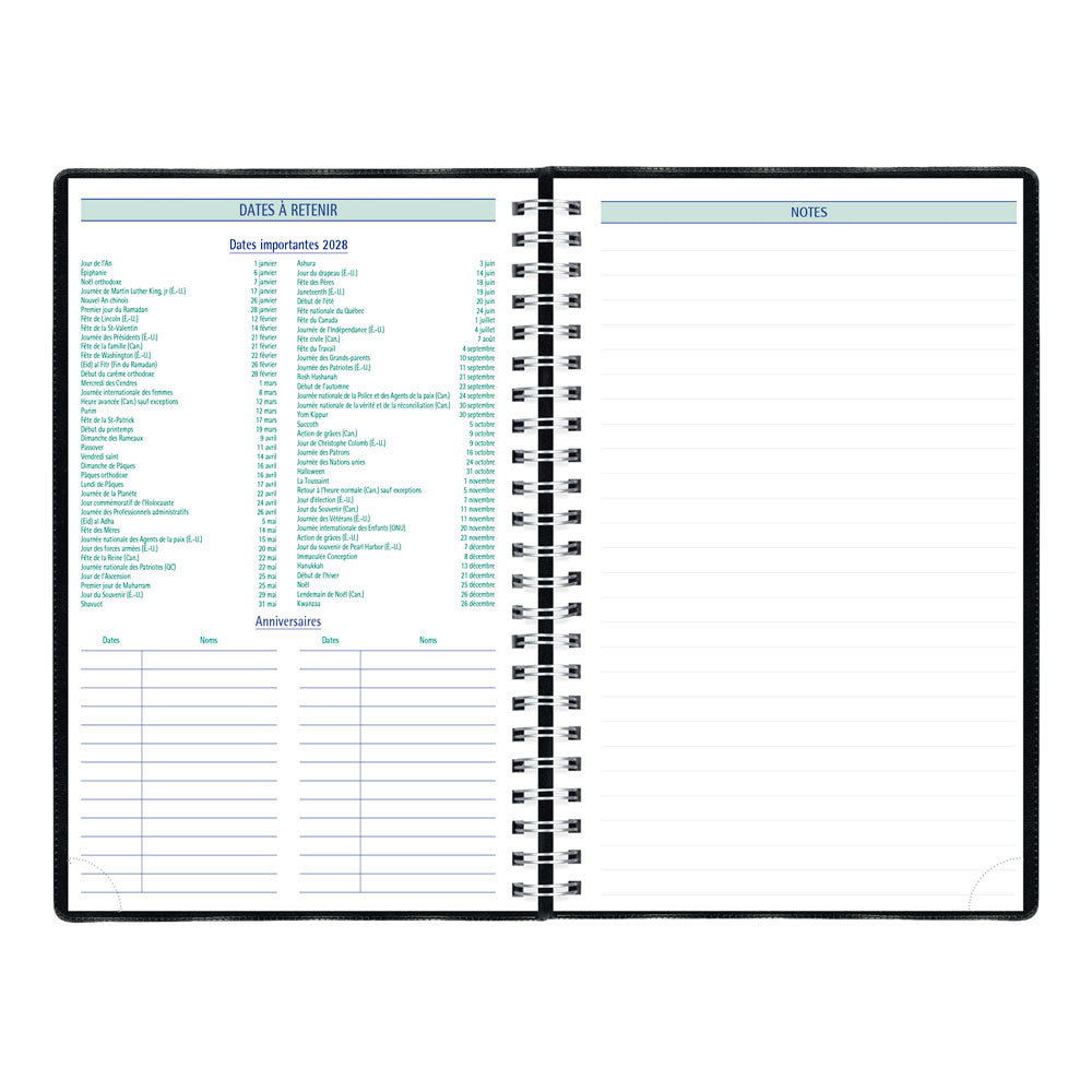 Timanager® Weekly/Monthly Appointment Book, 2027, French, 13 Months C5910.81F-27 Blueline C5910.81F