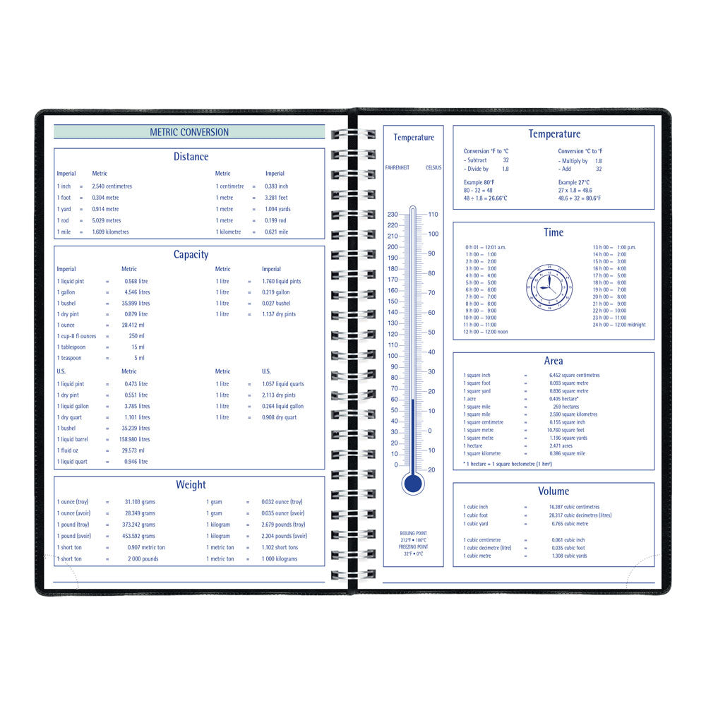Timanager® Weekly/Monthly Appointment Book, 2027, English, 13 Months C5910.81-27 Blueline C5910.81