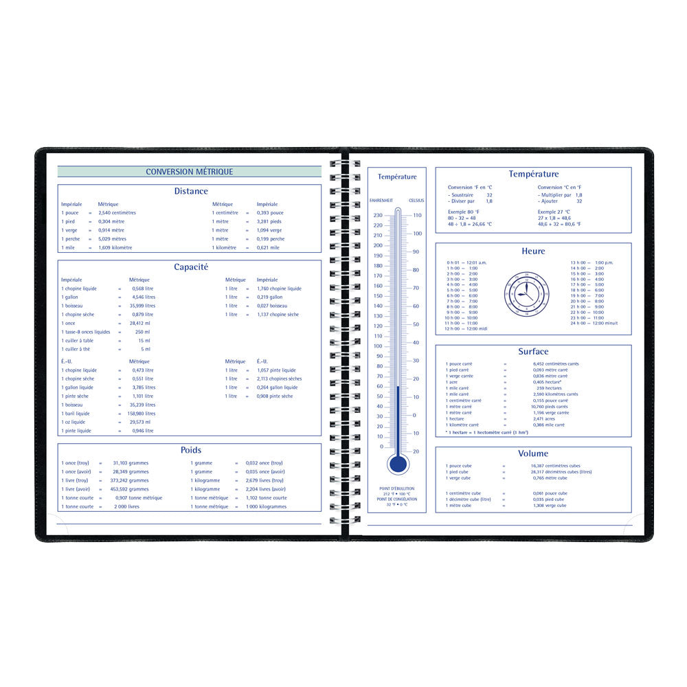 Timanager® Weekly/Monthly Appointment Book, 2027, French, 13 Months C5930.81FT-27 Blueline C5930.81FT