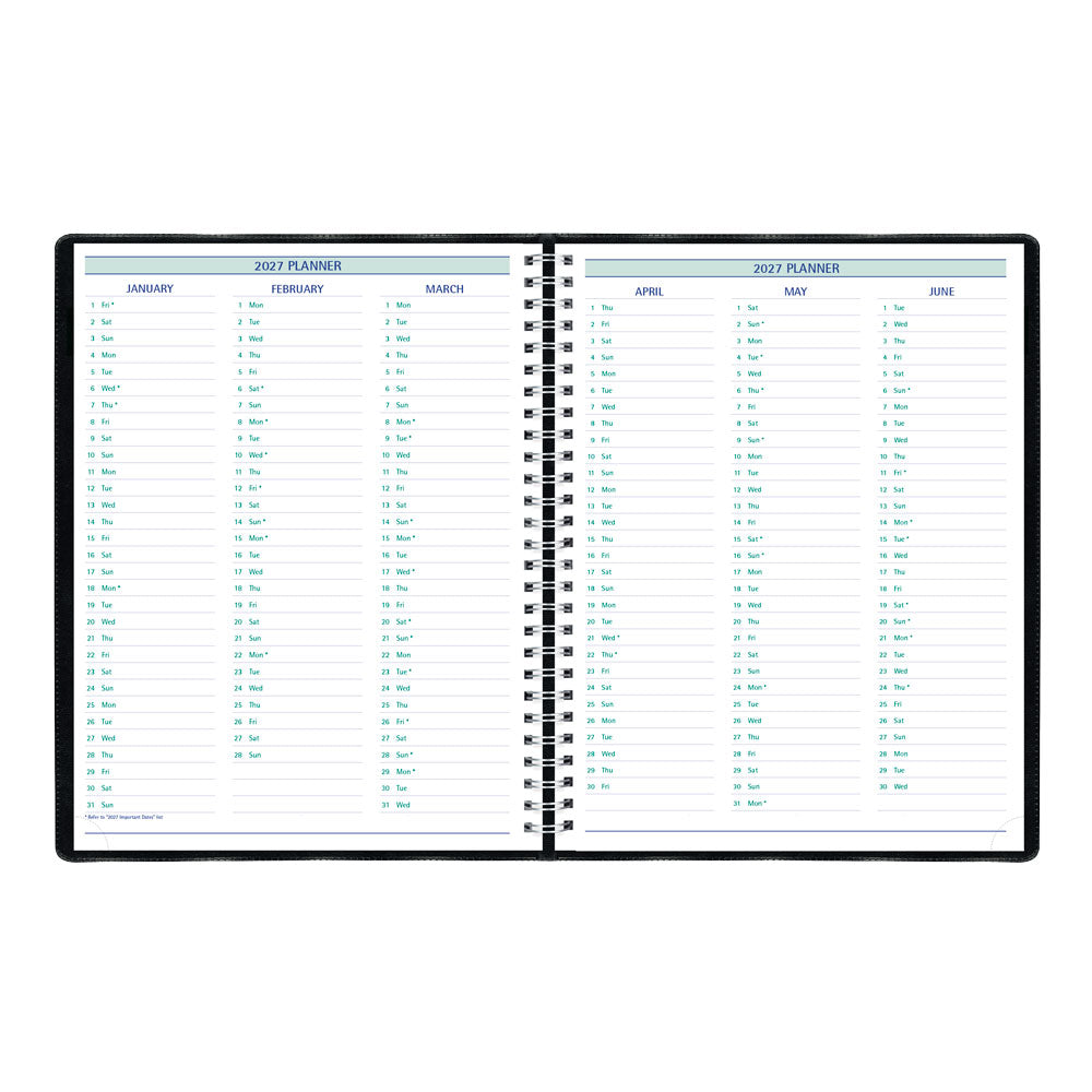 Timanager® Weekly/Monthly Appointment Book, 2027, English, 13 Months C5930.81T-27 Blueline C5930.81T