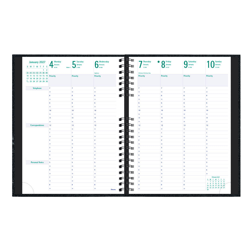 Timanager® Weekly/Monthly Appointment Book, 2027, English, 13 Months C5930C.81-27 Blueline C5930C.81