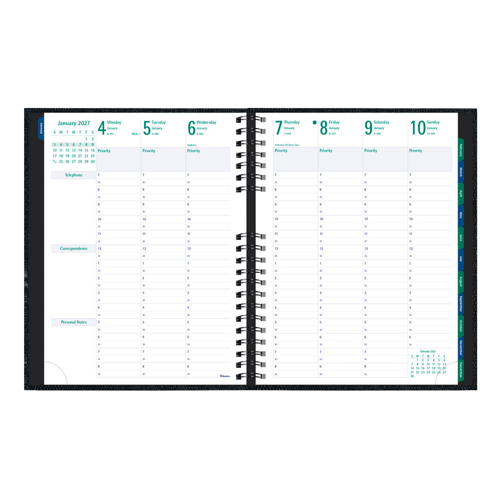 Timanager® Weekly/Monthly Appointment Book, 2027, English, 13 Months C5930C.81-27 Blueline C5930C.81