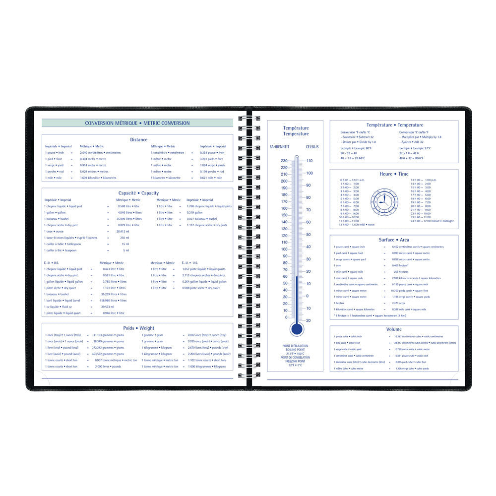 Timanager® Weekly/Monthly Appointment Book, 2027, Bilingual, 13 Months C5933.81BT-27 Blueline C5933.81BT