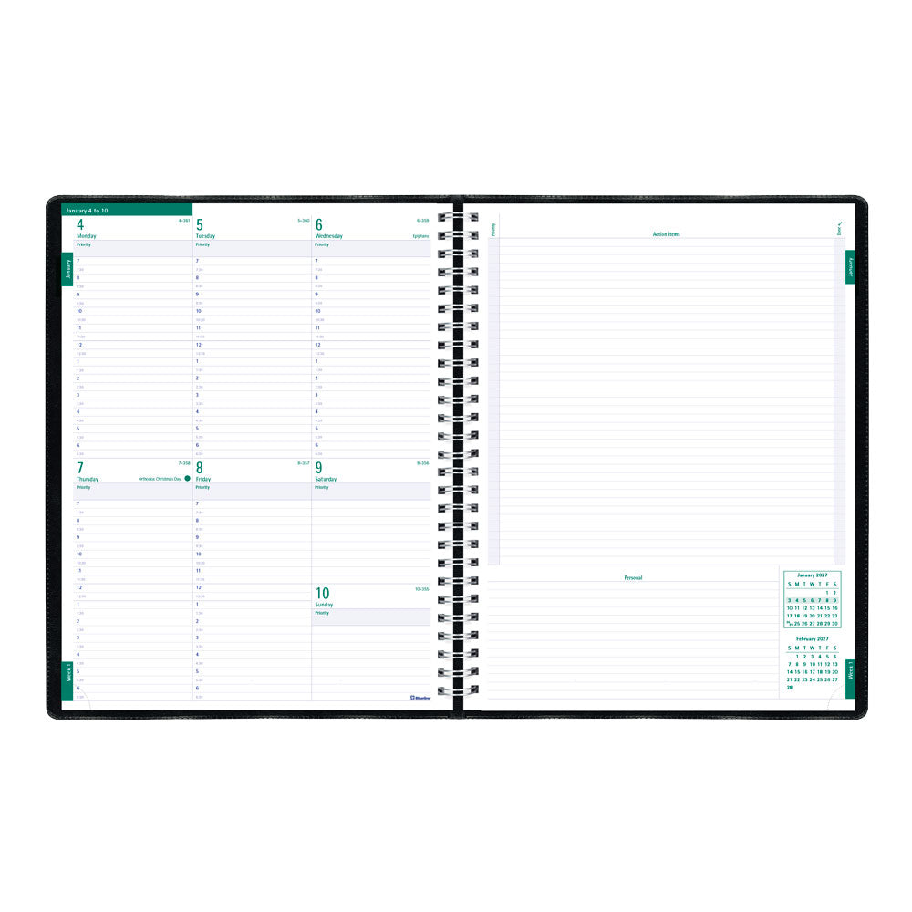Timanager® Weekly/Monthly Appointment Book, 2027, English, 13 Months C5933.81T-27 Blueline C5933.81T