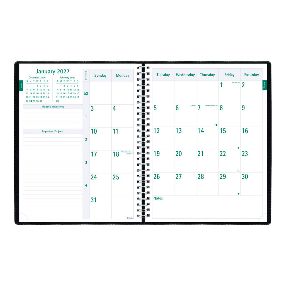 Timanager® Weekly/Monthly Appointment Book, 2027, English, 13 Months C5933.81T-27 Blueline C5933.81T