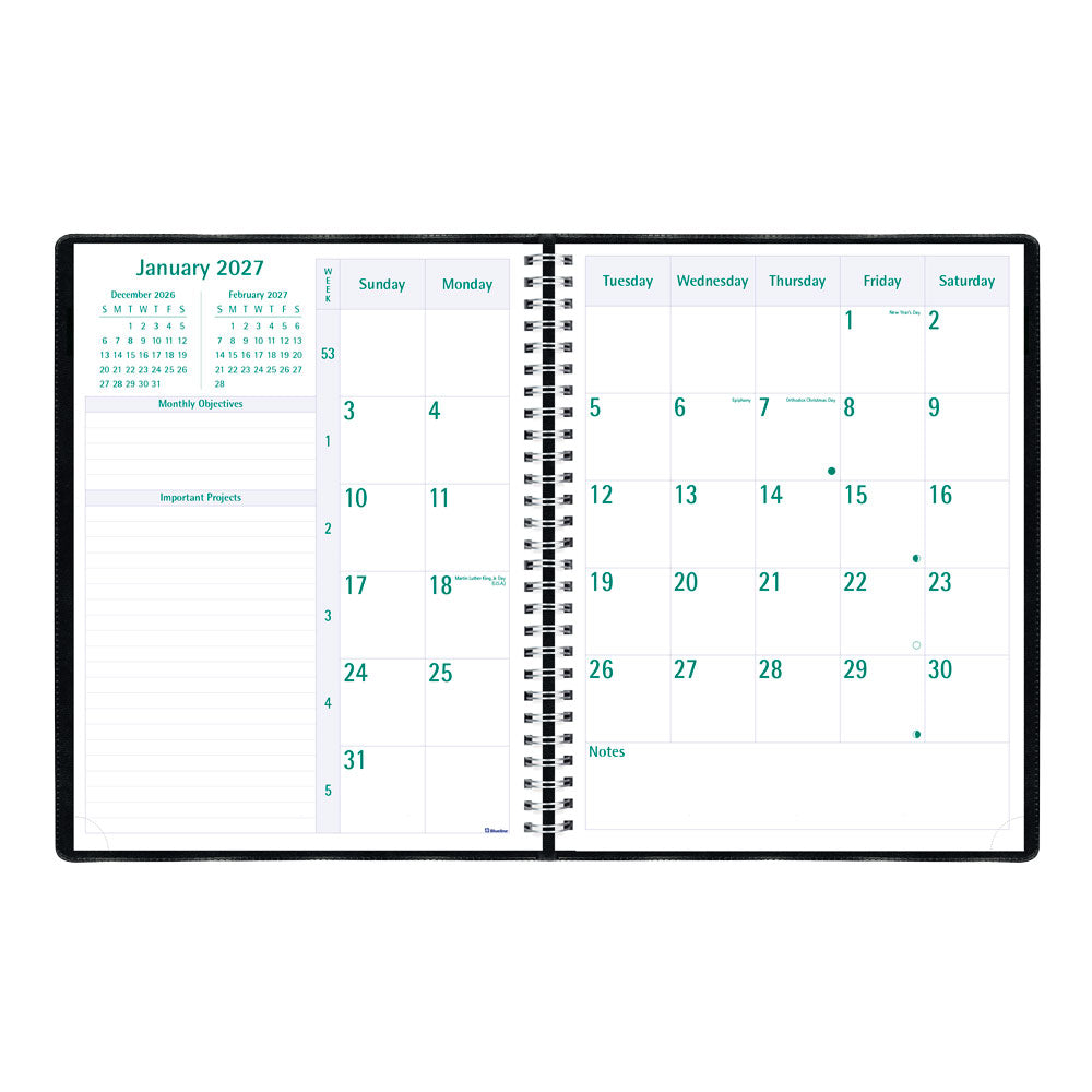 Timanager® Weekly/Monthly Appointment Book, 2027, English, 13 Months C5940.81T-27 Blueline C5940.81T