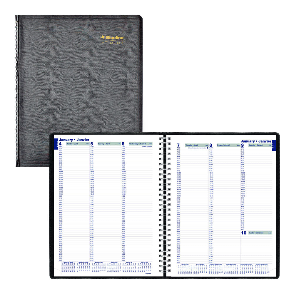 Essential Weekly Appointment Book, 2027, Bilingual C5950.81BT-27 Blueline C5950.81BT