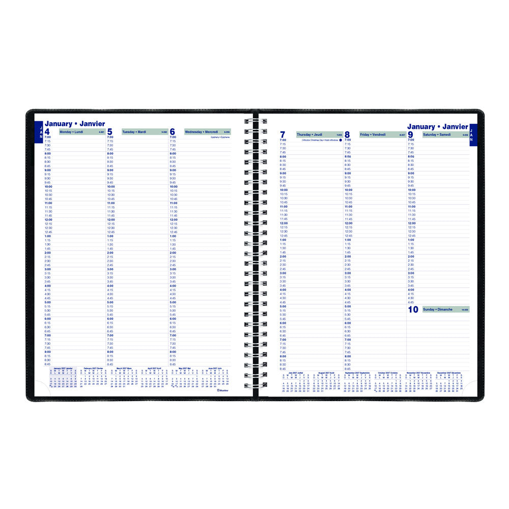 Essential Weekly Appointment Book, 2027, Bilingual C5950.81BT-27 Blueline C5950.81BT
