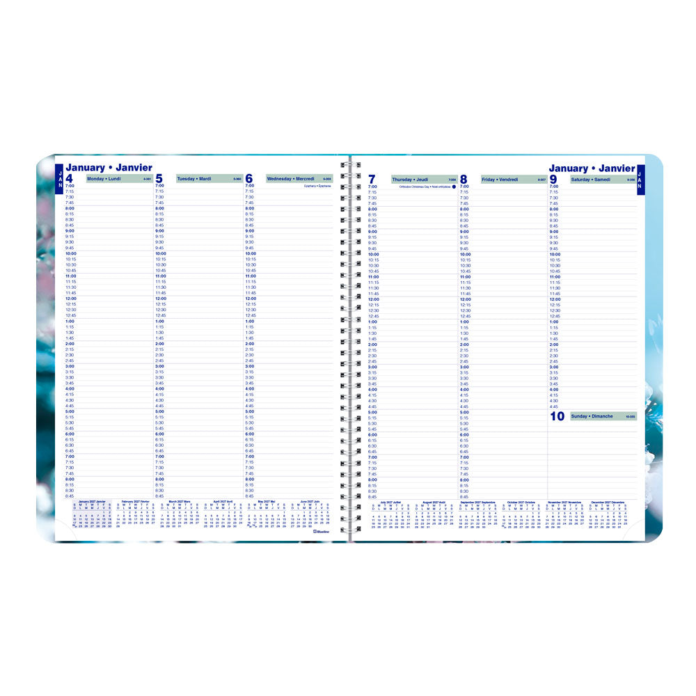 Nature Weekly Appointment Book, 2027, Bilingual, Cherry Blossoms C5950G.03BT-27 Blueline C5950G.03BT #colour_cherry-blossoms