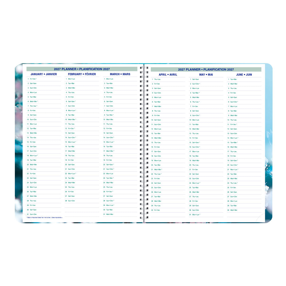 Nature Weekly Appointment Book, 2027, Bilingual, Cherry Blossoms C5950G.03BT-27 Blueline C5950G.03BT #colour_cherry-blossoms